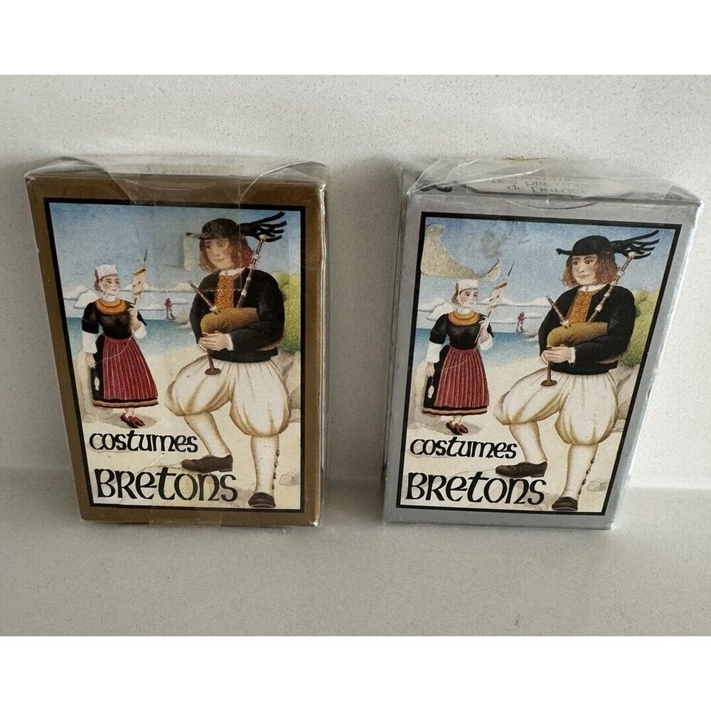 Vintage Ortagne Ortez Costumes Of Bretons Deck Of Cards game 54 MADE IN FRANCE